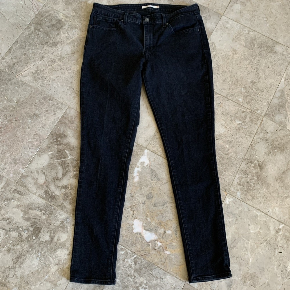 Levi's 711 skinny jeans 31x30 Black Five Pockets Mid Rise